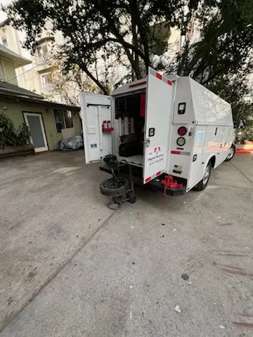 Magnet Plumbing service vehicle on-site for Slab Leak Repair in West Hillsborough